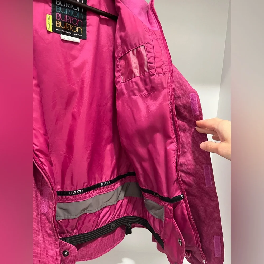Burton Dry Ride Women's Fuchsia Snowboard Ski Jacket small magenta - Picture 10 of 14